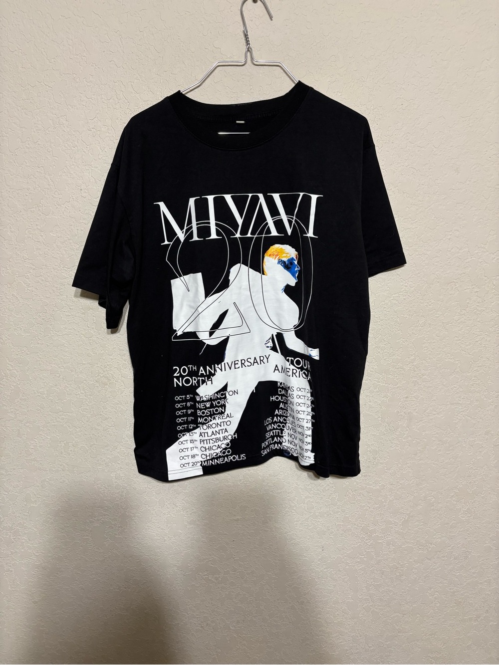 MIYAVI Black 20th Anniversary Graphic Short-Sleeve Tee